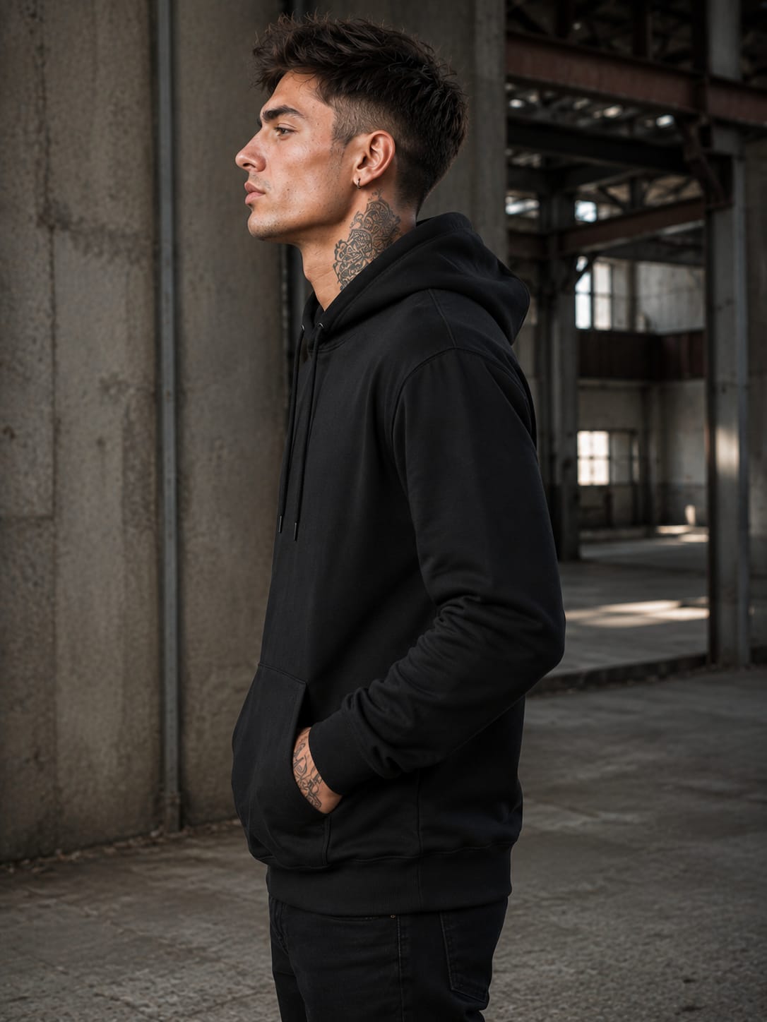 Men's Black Hoodie