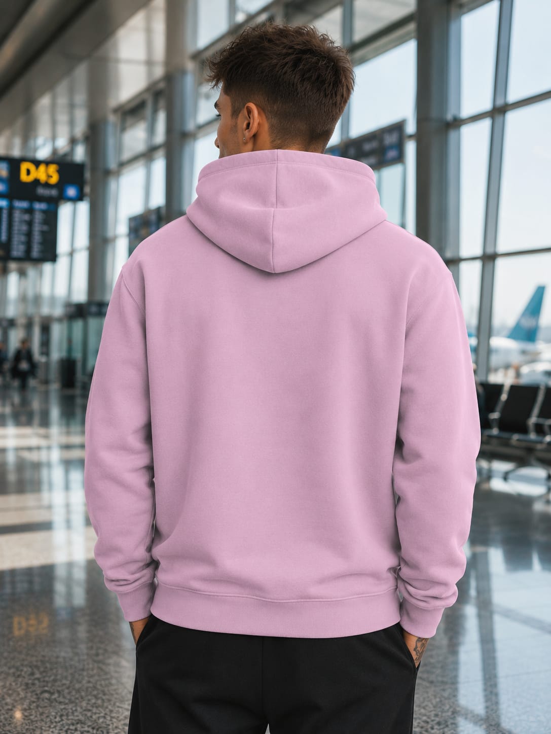 Men's Light Baby Pink Hoodie