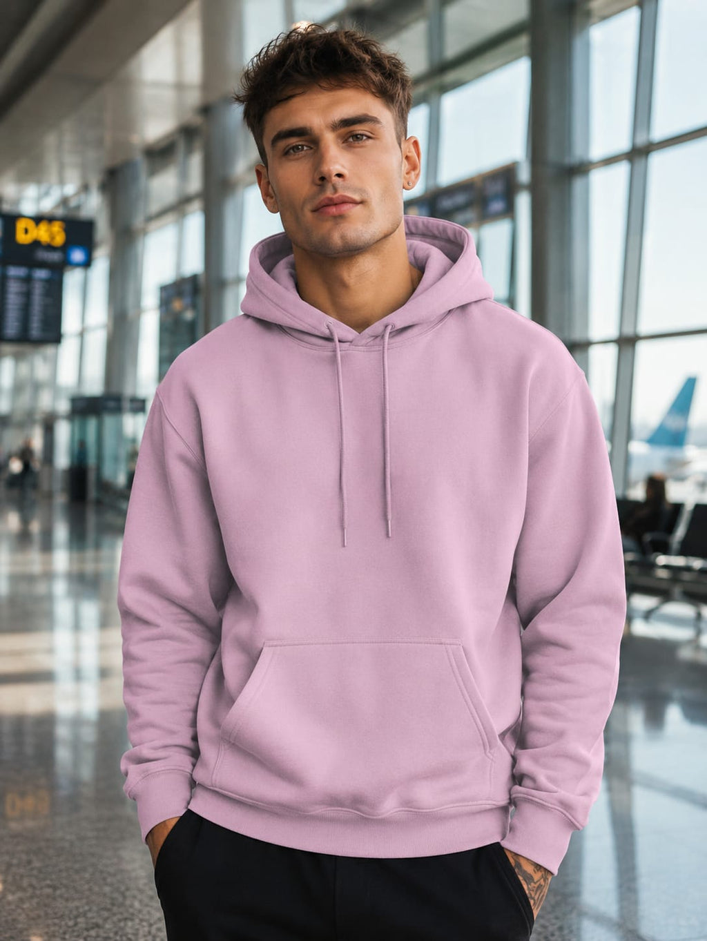 Men's Light Baby Pink Hoodie