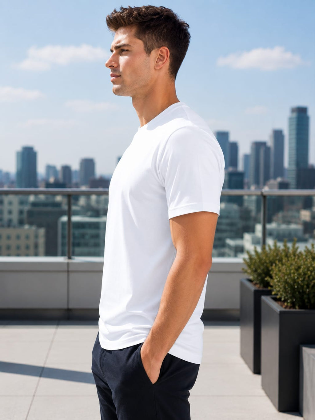 Men's Premium Supima Cotton White T-Shirt