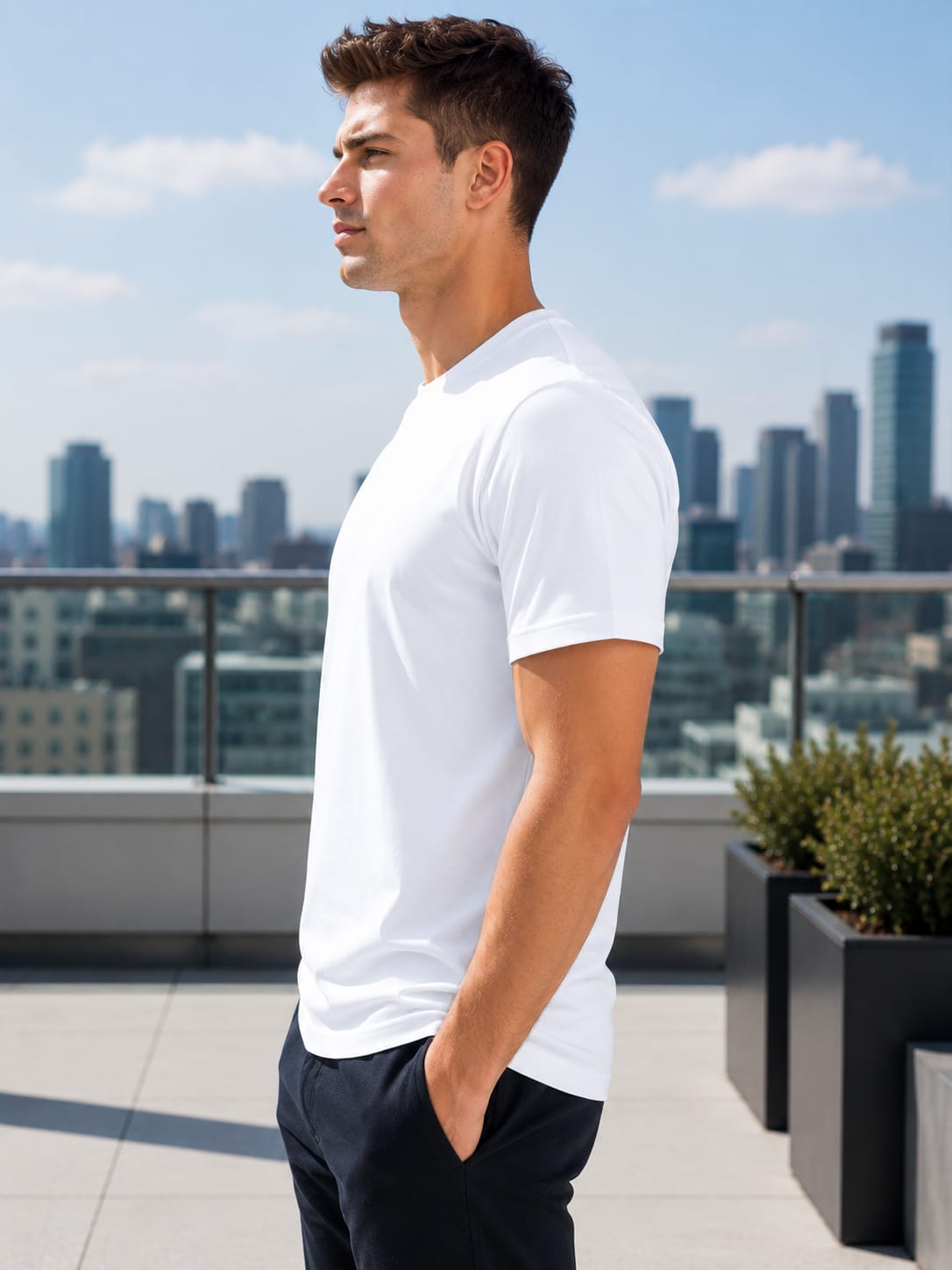 Men's Premium Supima Cotton White T-Shirt