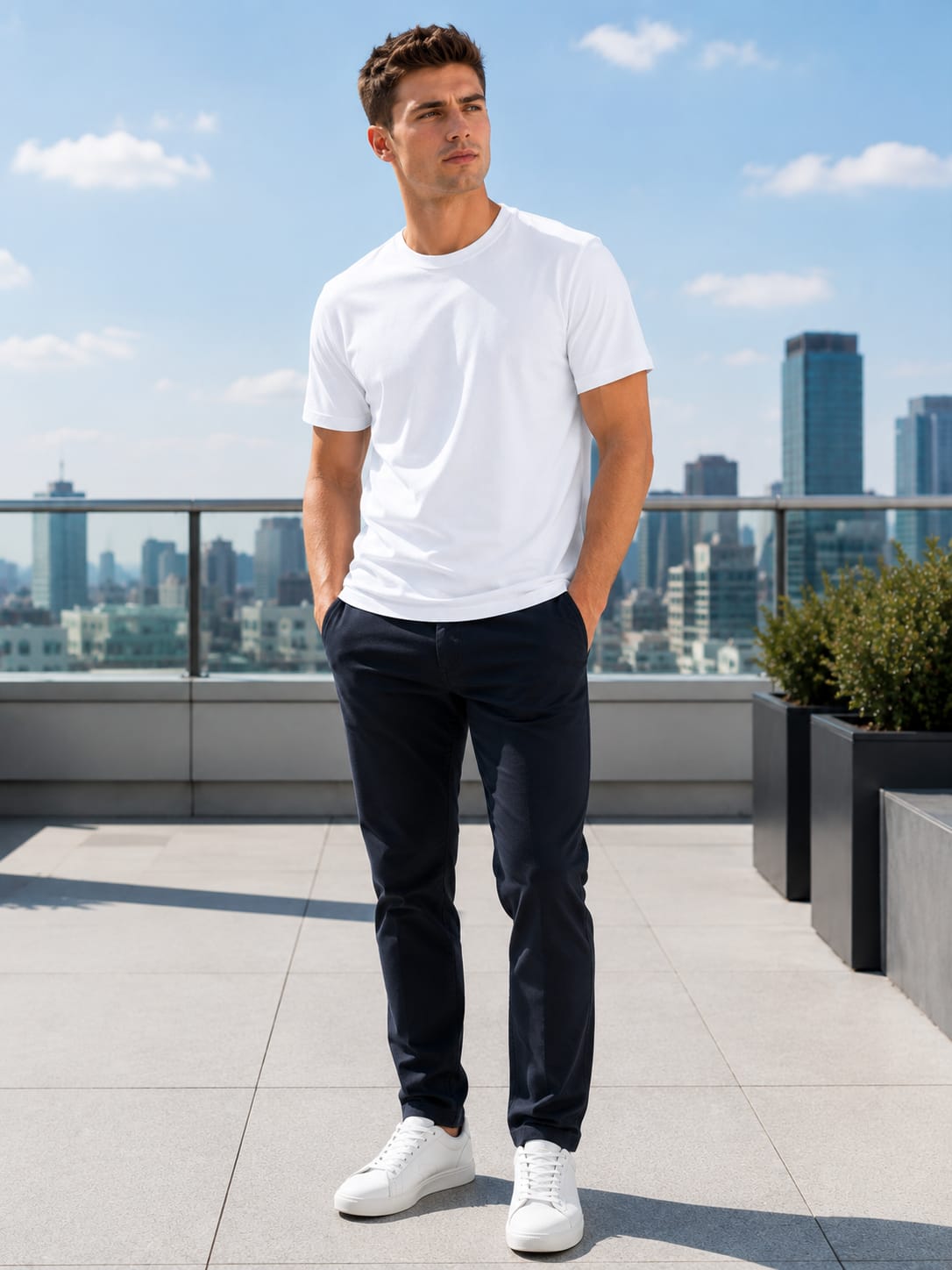 Men's Premium Supima Cotton White T-Shirt