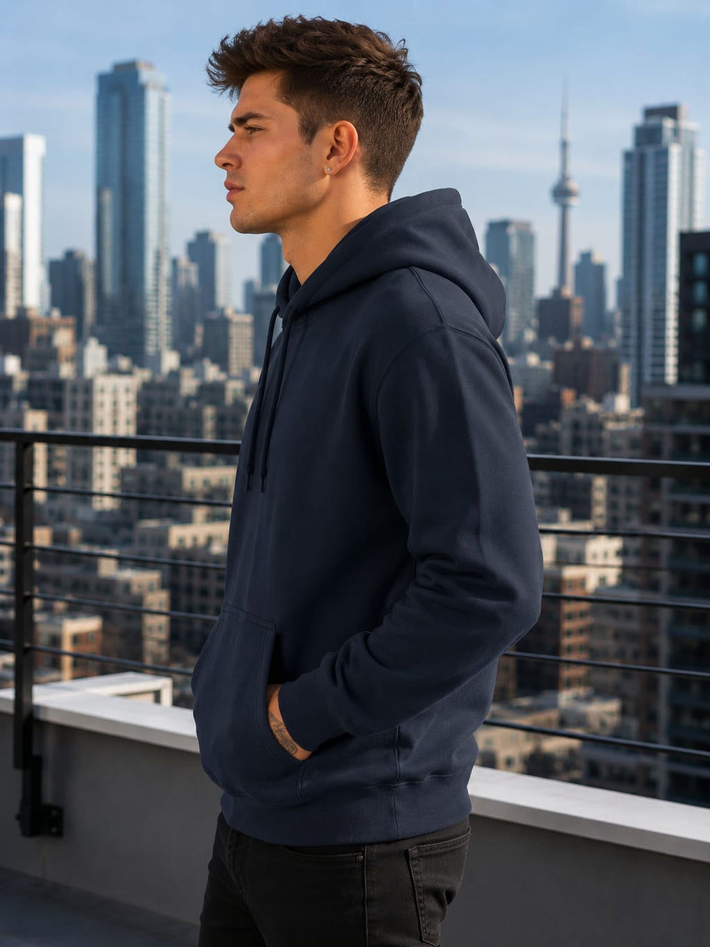 Men's Navy Blue Hoodie