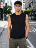 Men's Premium Black Sleeveless T-Shirt