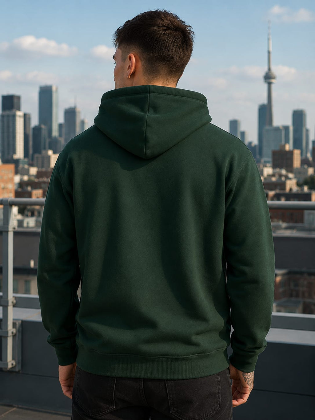 Men's Bottle Green Hoodie