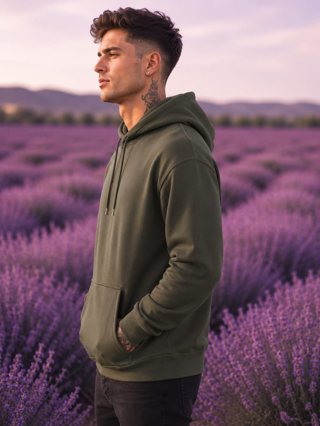 Men's Olive Green Hoodie