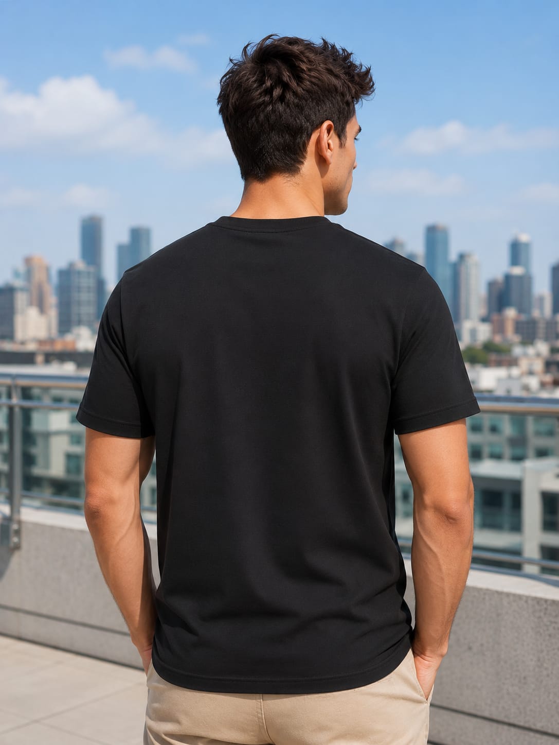 Men's Premium Supima Cotton Black T-Shirt