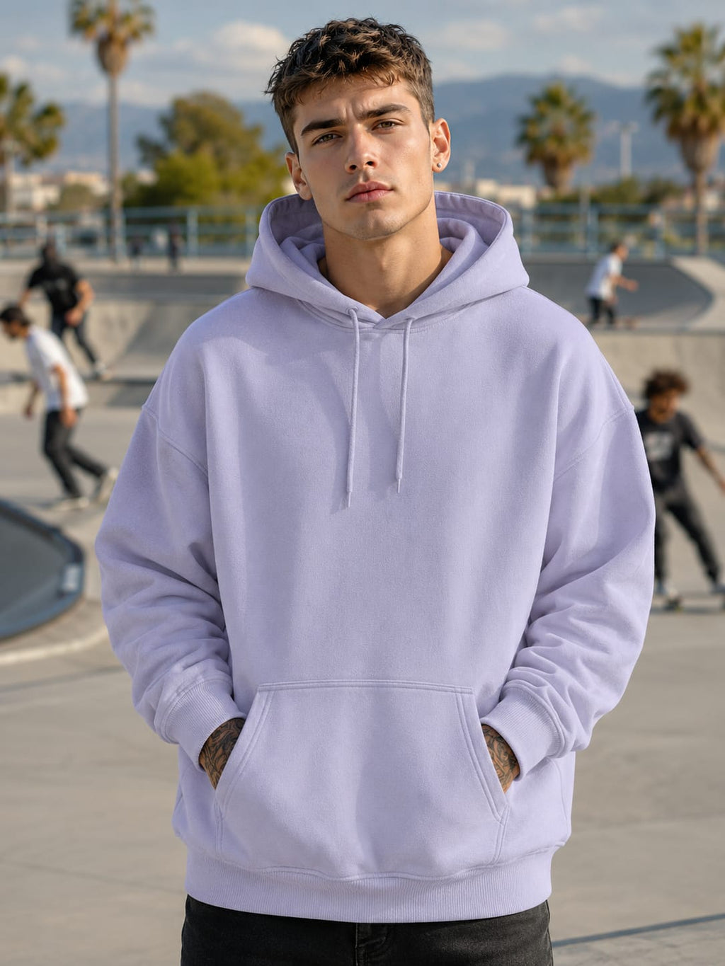 Men's Levender Oversized Hoodie