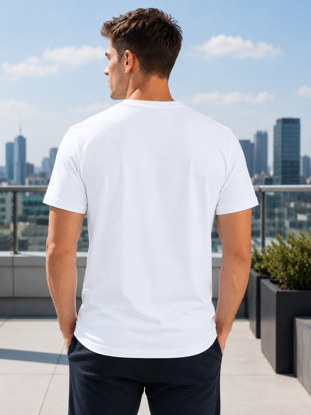 Men's Premium Supima Cotton White T-Shirt