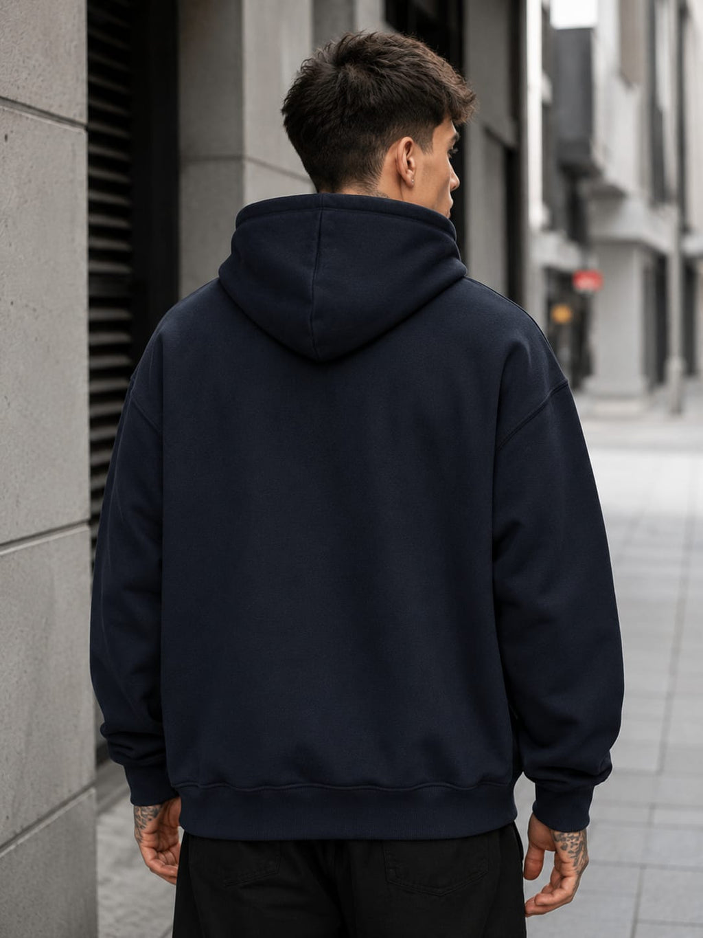 Men's Navy Blue Oversized Hoodies