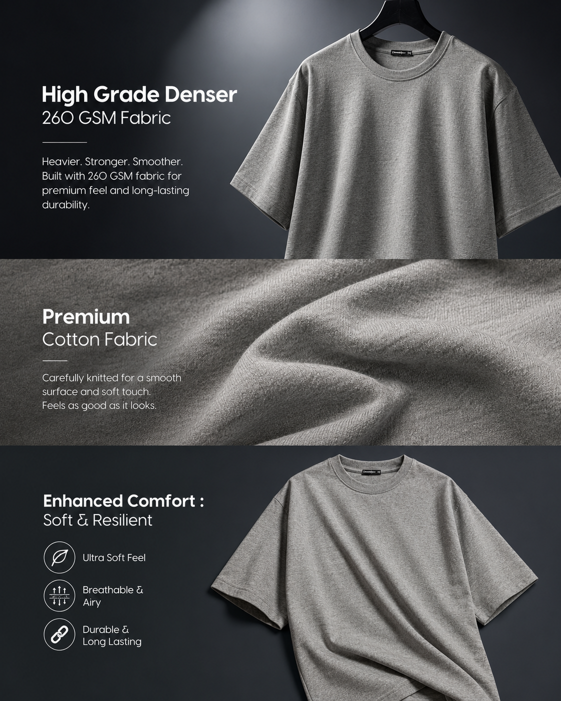 Men's Yellow Plain Oversized T-shirt