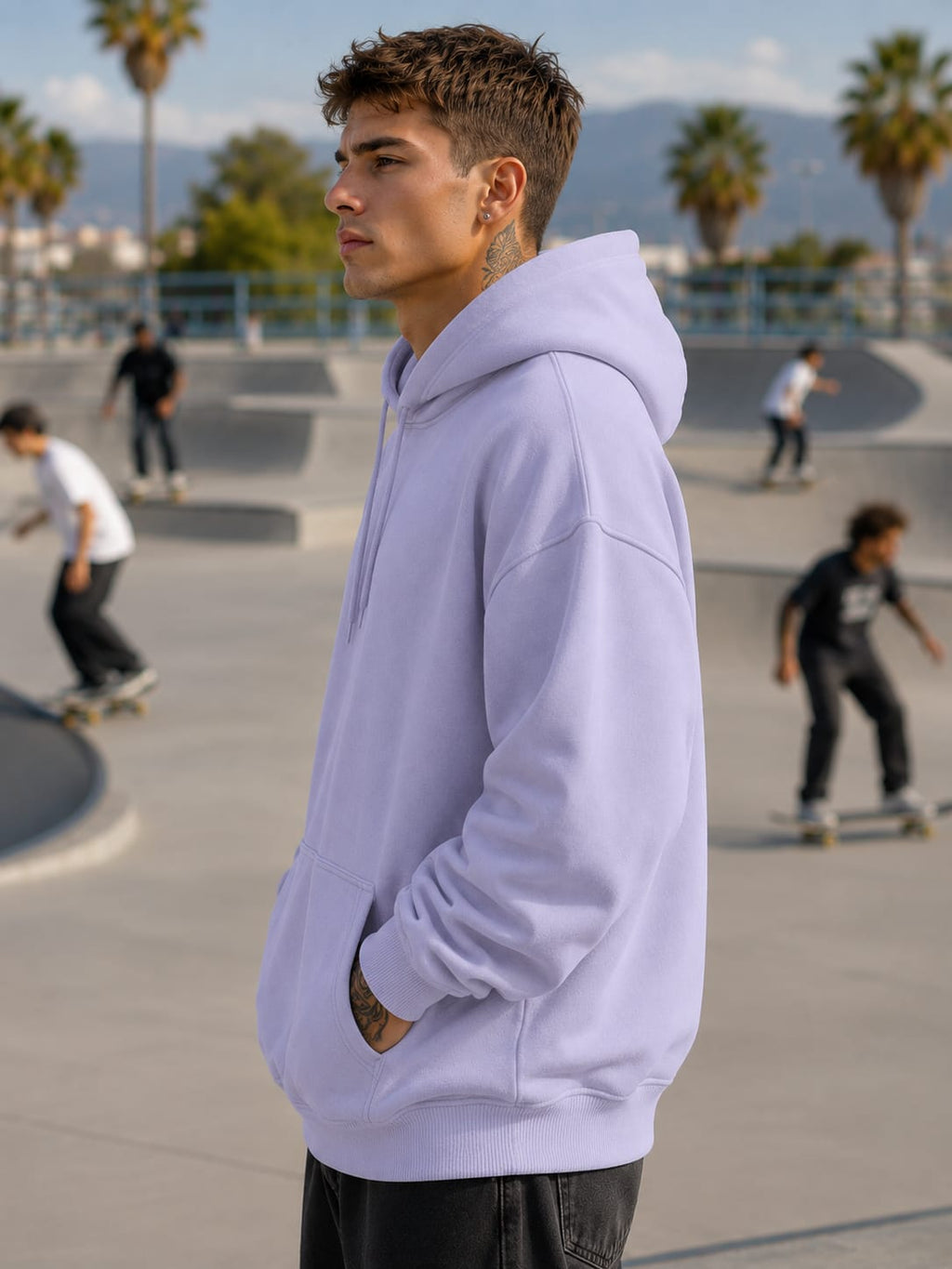 Men's Levender Oversized Hoodie