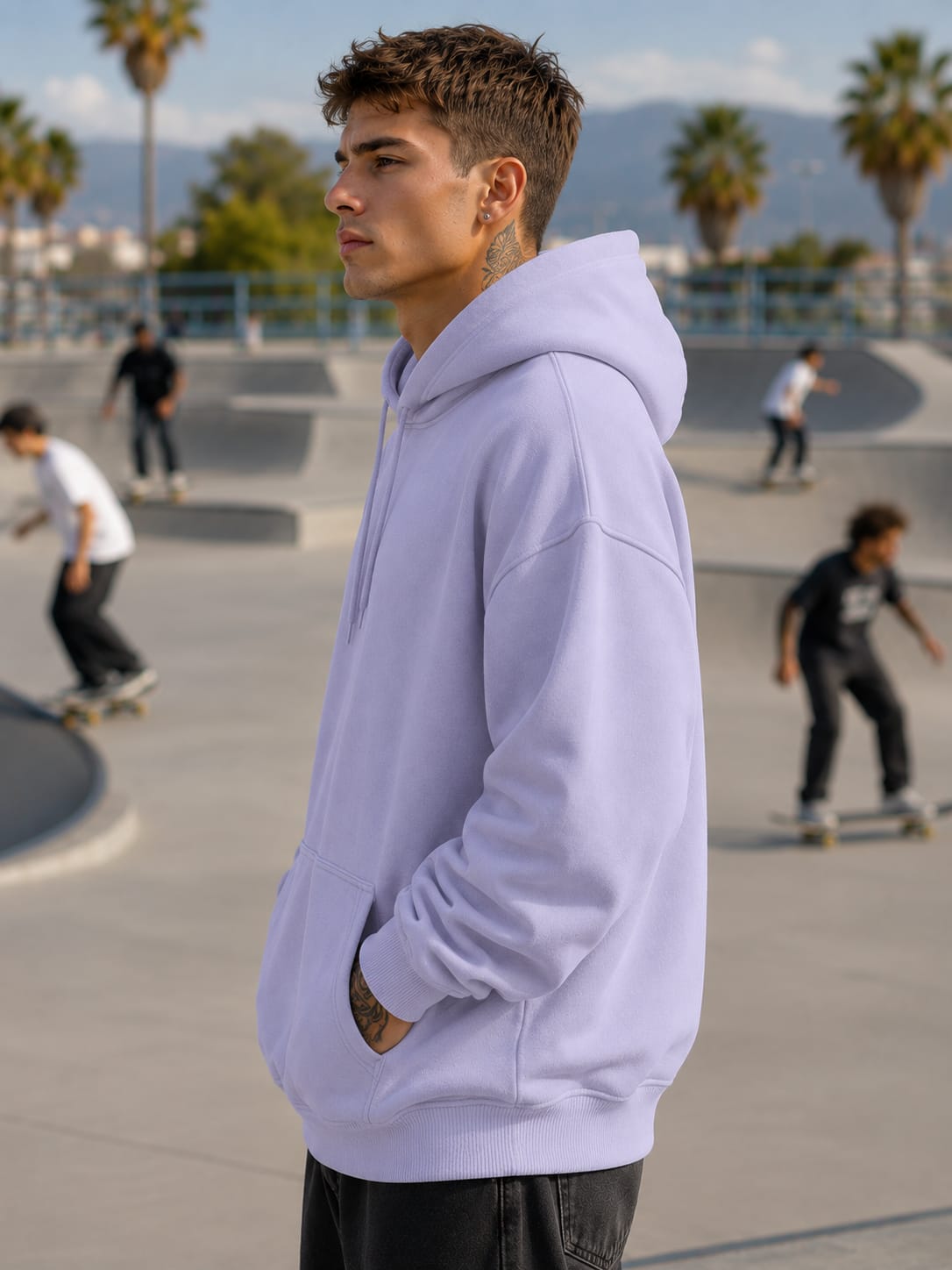 Men's Levender Oversized Hoodie