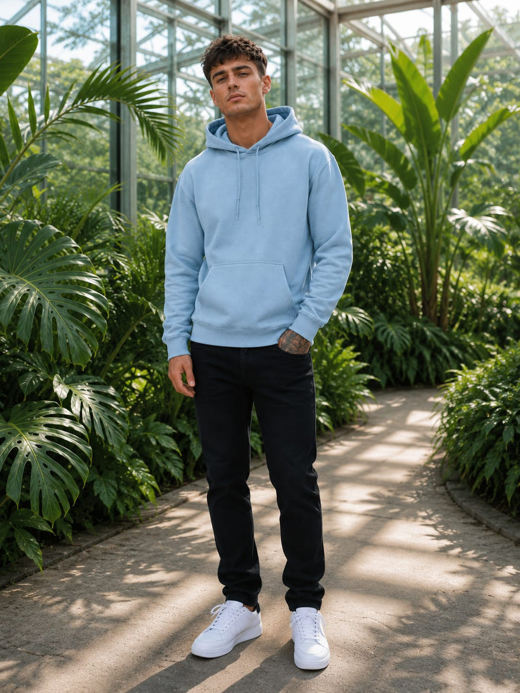 Men's Baby Blue Hoodies
