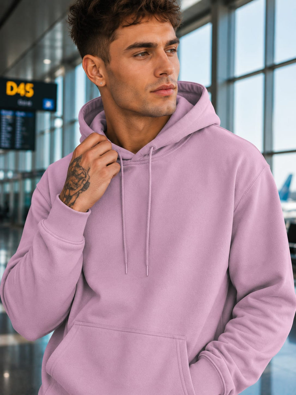 Men's Light Baby Pink Hoodie