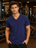 Men's Premium Royal Blue V-Neck T-Shirt