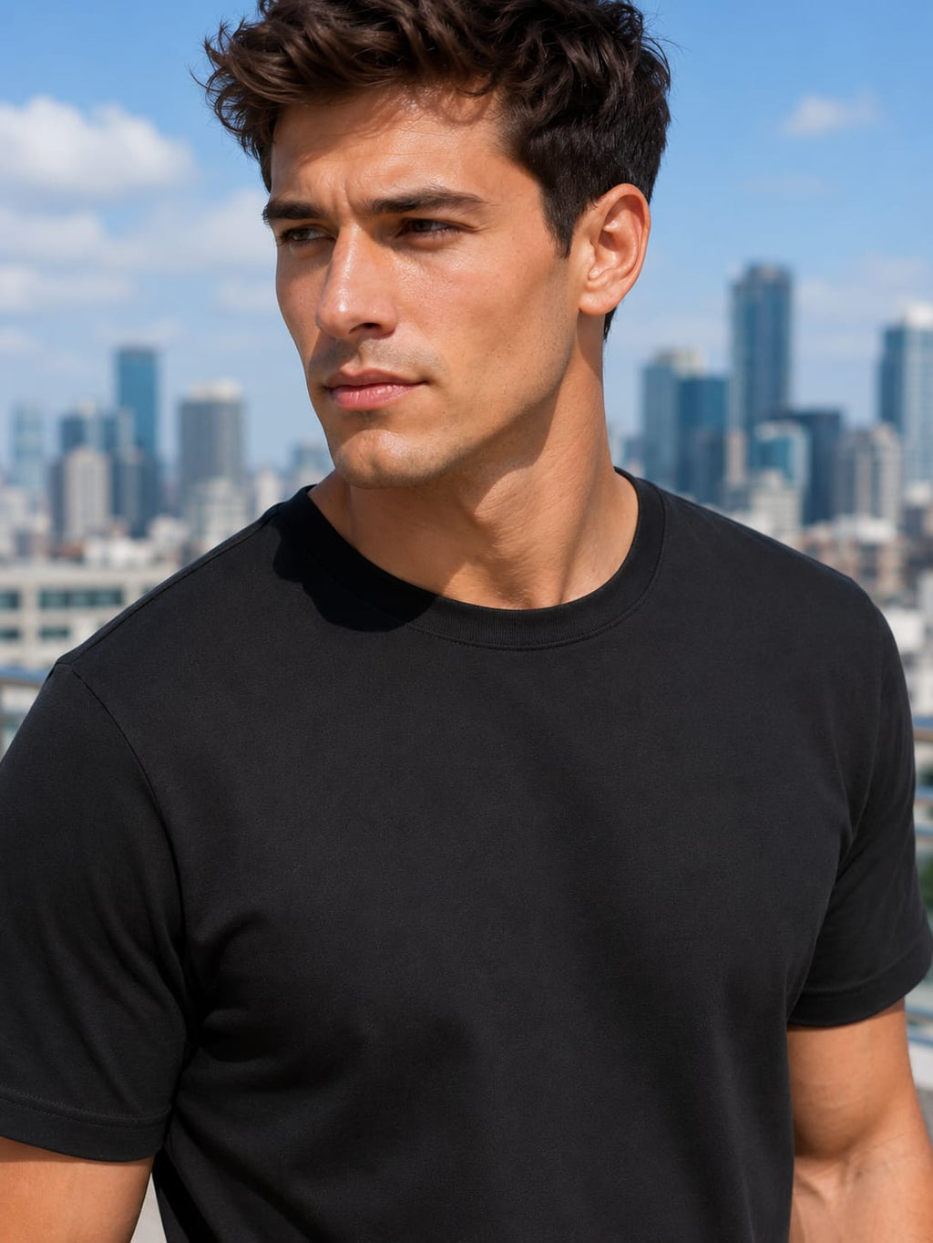 Men's Premium Supima Cotton Black T-Shirt