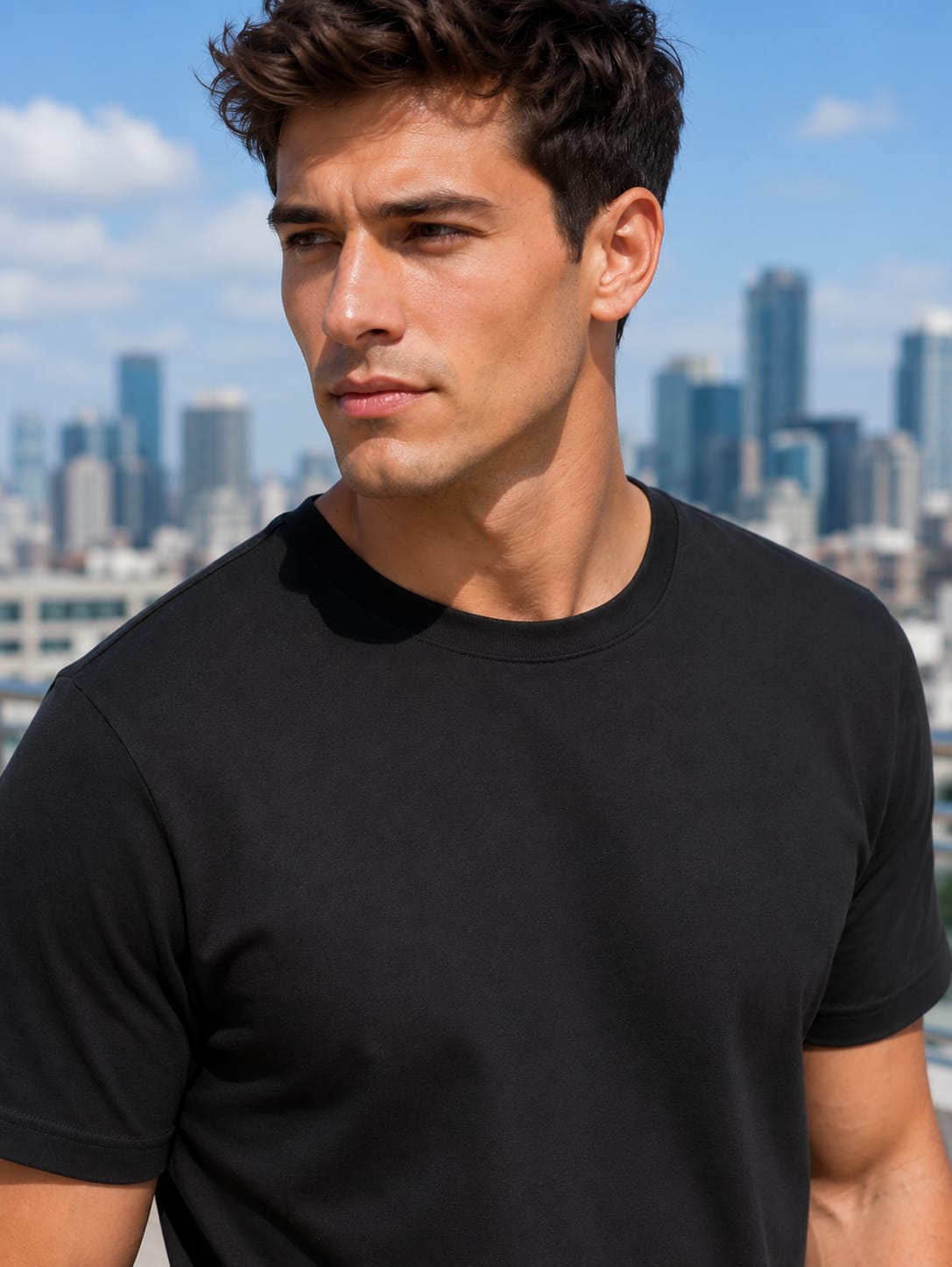 Men's Premium Supima Cotton Black T-Shirt