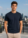 Men's Premium Supima Cotton Navy Blue T-Shirt