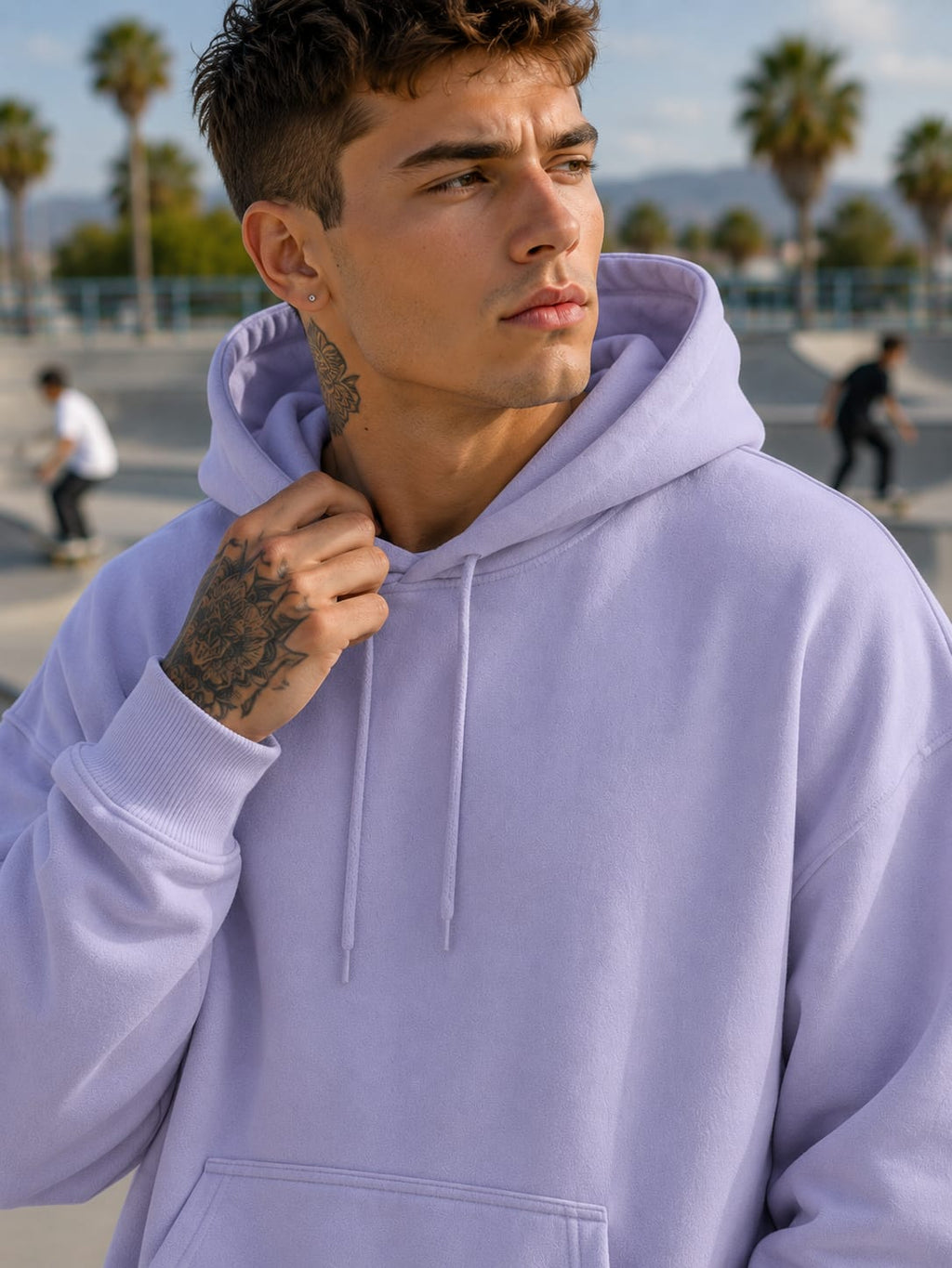 Men's Levender Oversized Hoodie