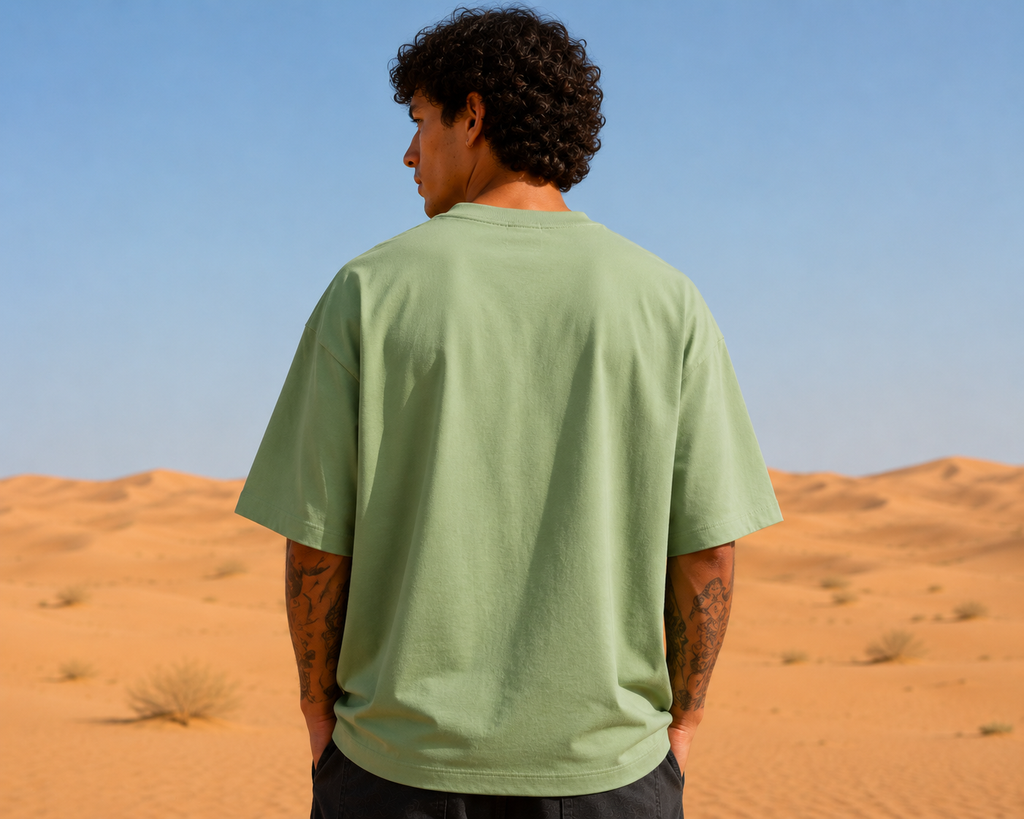 Men's Dragon Jade Printed Graphic Oversized T-shirt