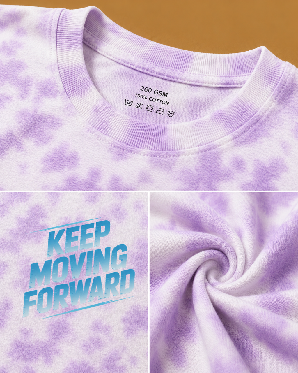 Men's White Lavender Oversized T-shirt