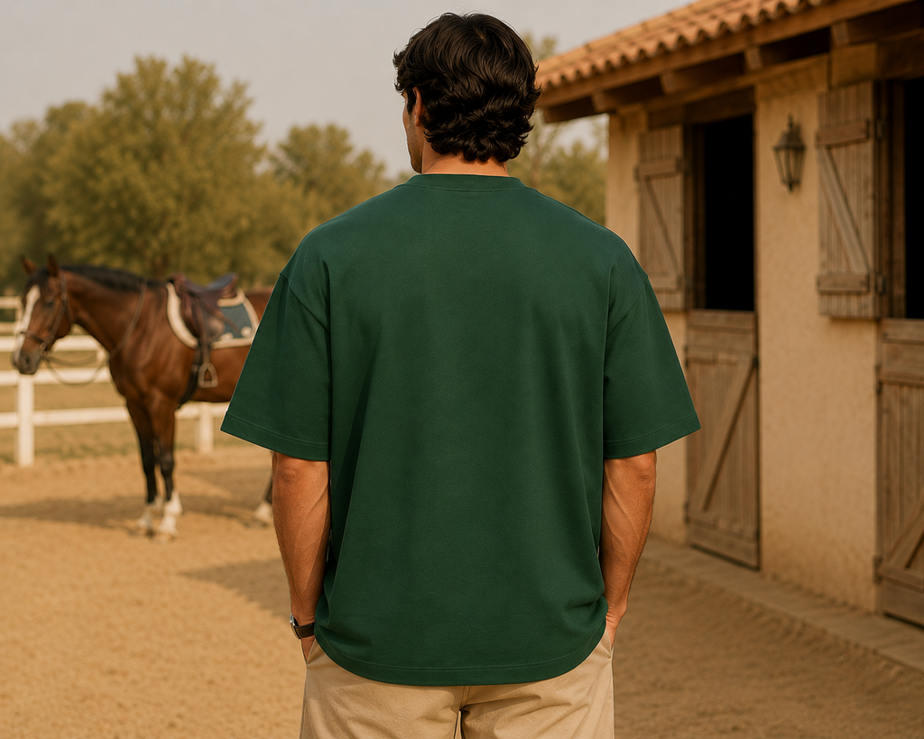 Men's Bottle Green Oversized T-shirt