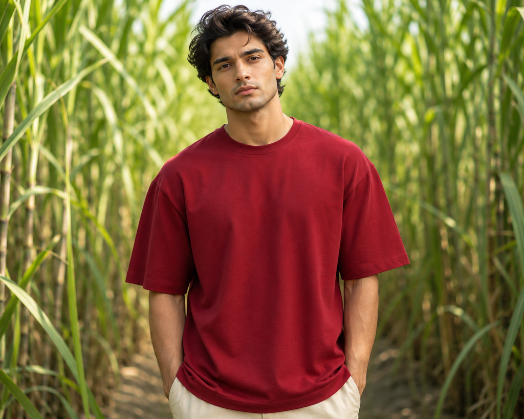 Men's Red Oversized T-shirt