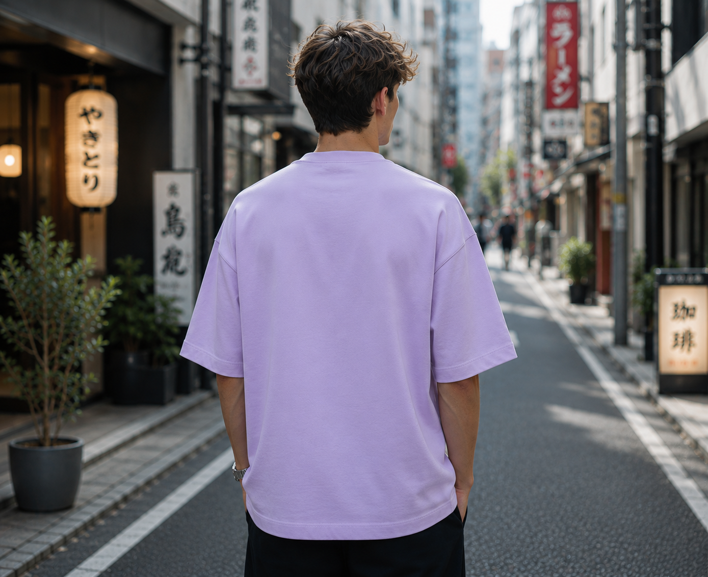 Men's Lavender Oversized T-shirt