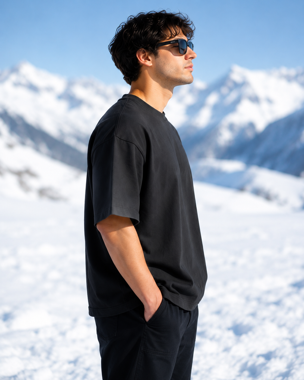 Men's Black Oversized T-shirt