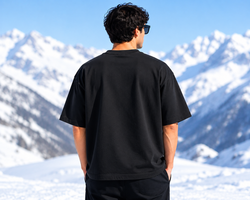 Men's Black Oversized T-shirt