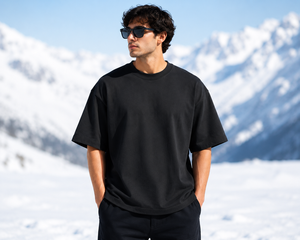 Men's Black Oversized T-shirt