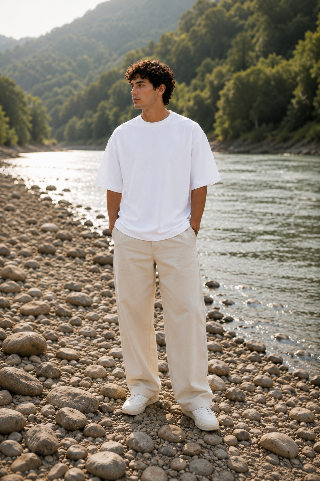 Men's White Oversized T-shirt
