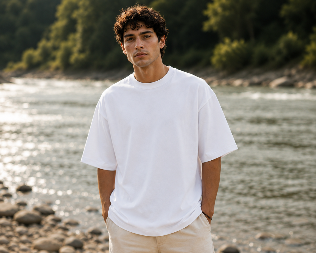 Men's White Oversized T-shirt