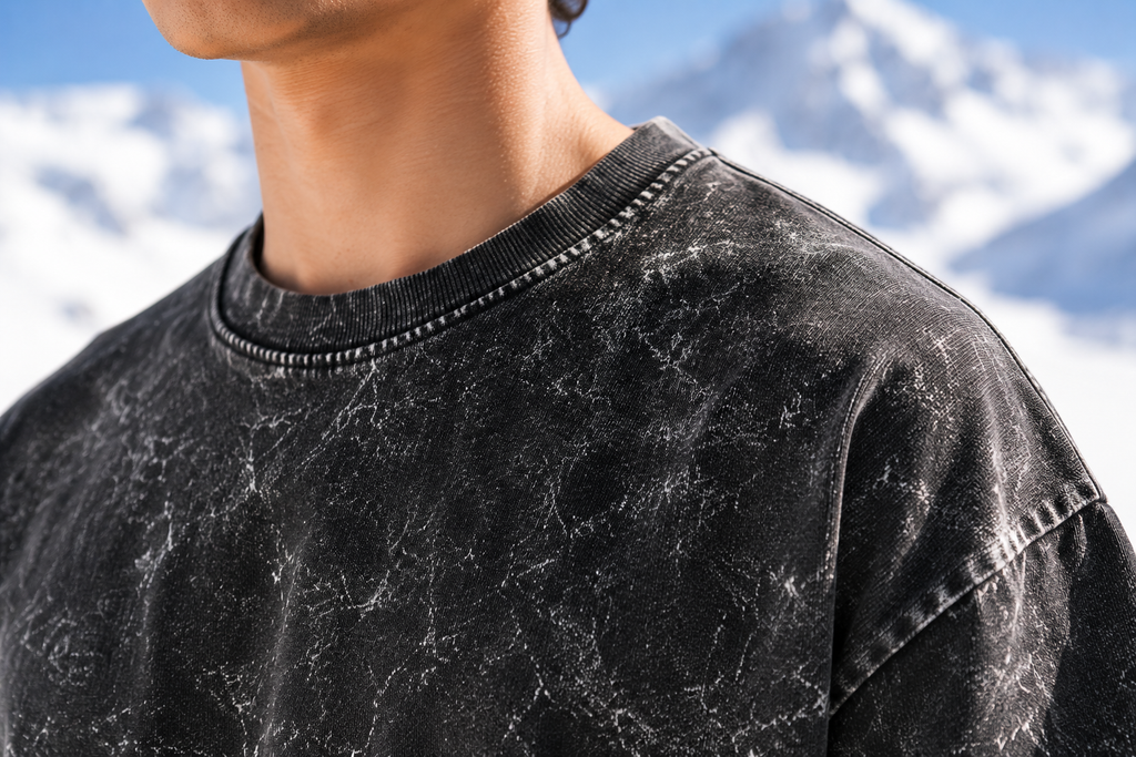 Men's Black Oversized T-shirt.