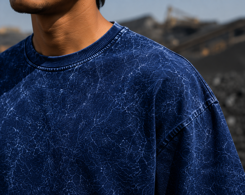 Men's Navy Blue Oversized T-shirt