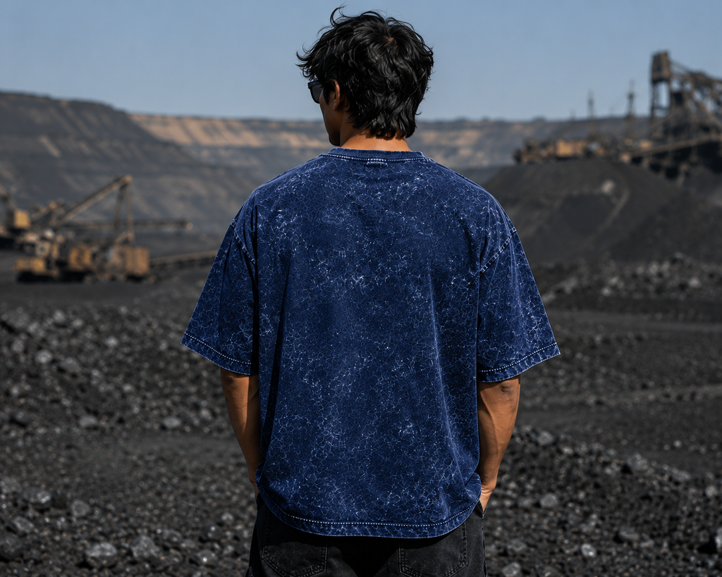 Men's Navy Blue Oversized T-shirt