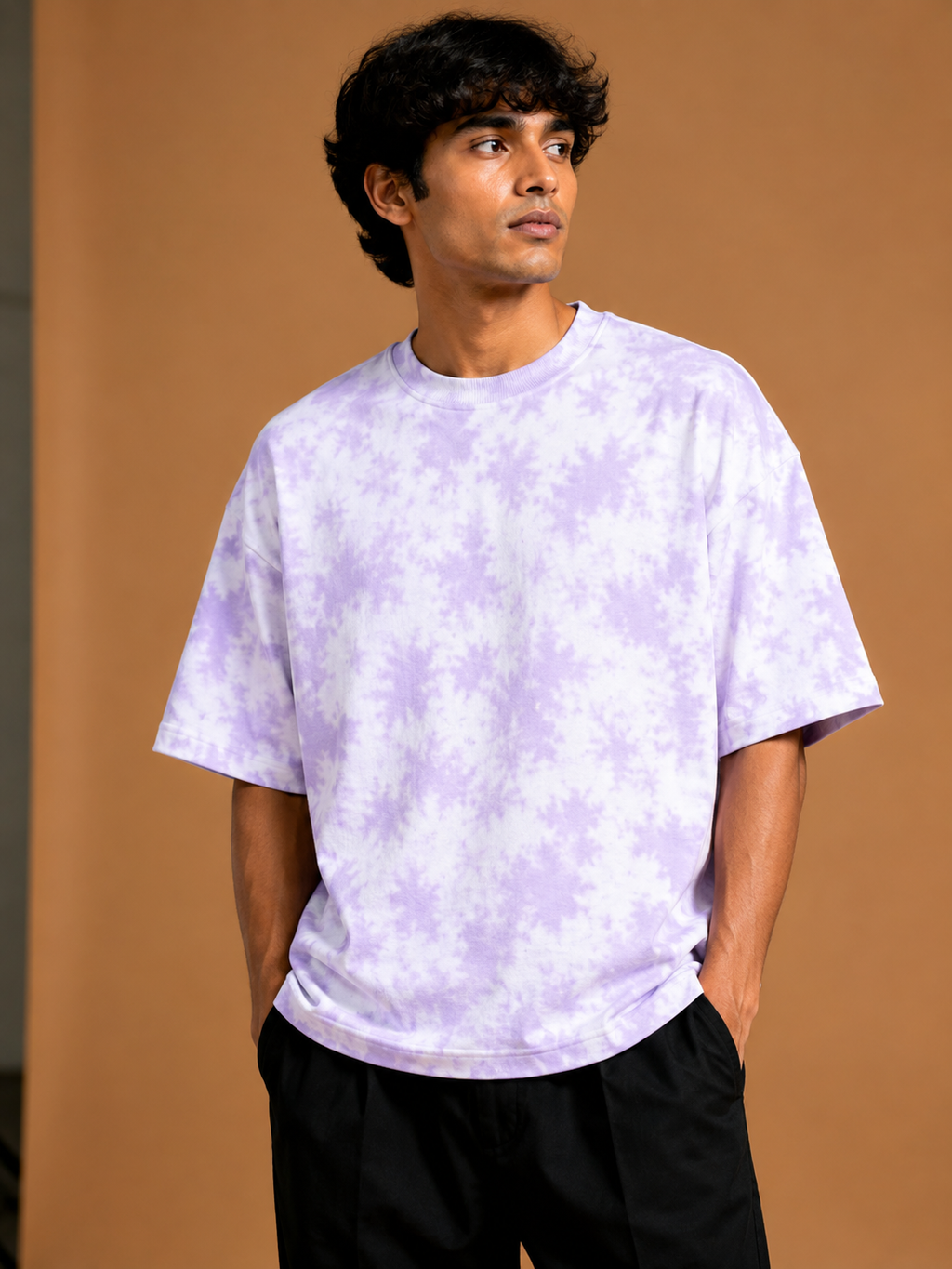 Men's White Plain Oversized T-shirt