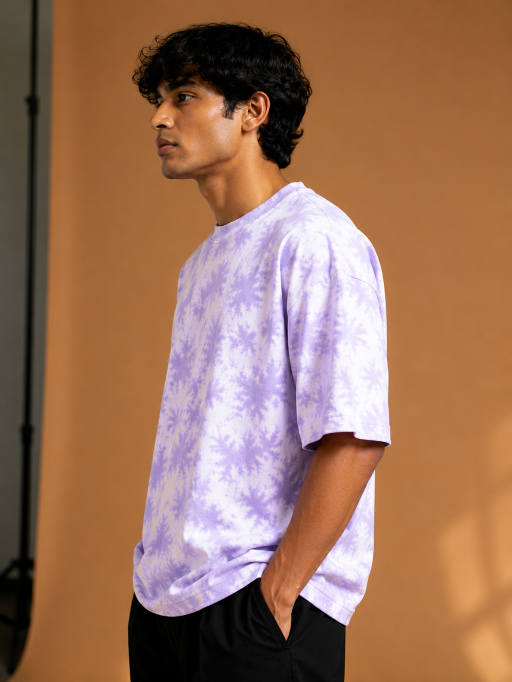 Men's White Plain Oversized T-shirt