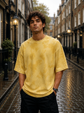 Men's Yellow Plain Oversized T-shirt