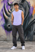 Men's Premium Levender Sleeveless T-Shirt
