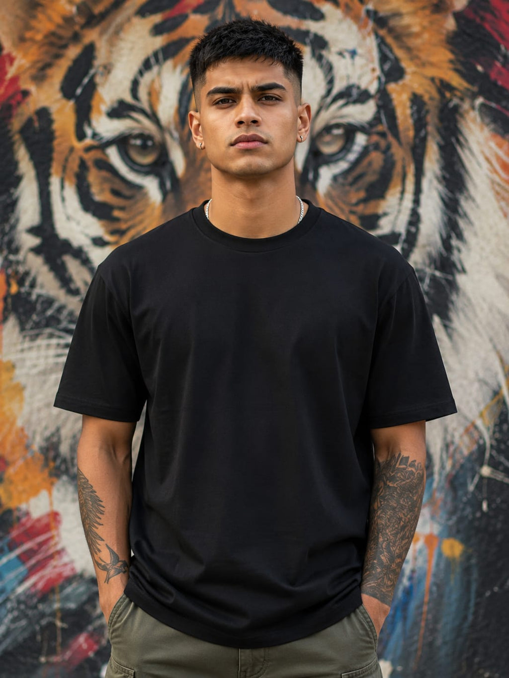 Men's Premium Black Classic Crew T-Shirt