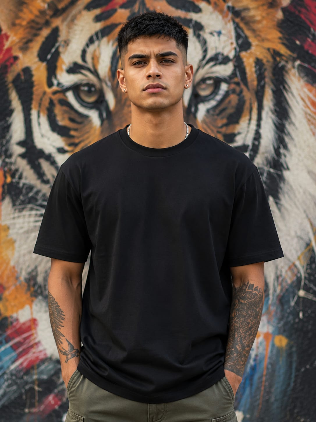 Men's Premium Black Classic Crew T-Shirt