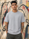 Men's Premium Grey Melange Classic Crew T-Shirt