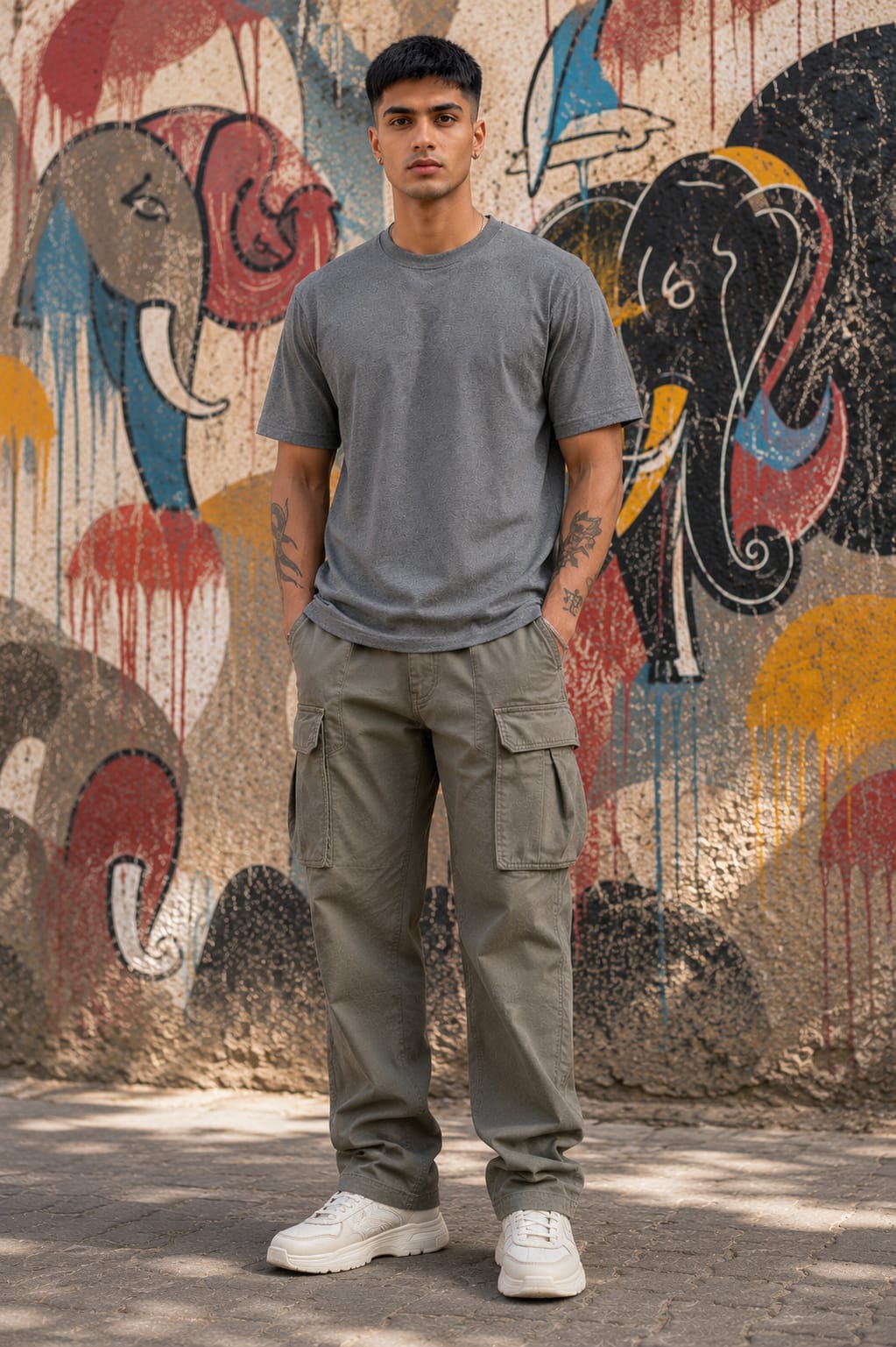 Men's Premium Charcoal Melange Classic Crew T-Shirt