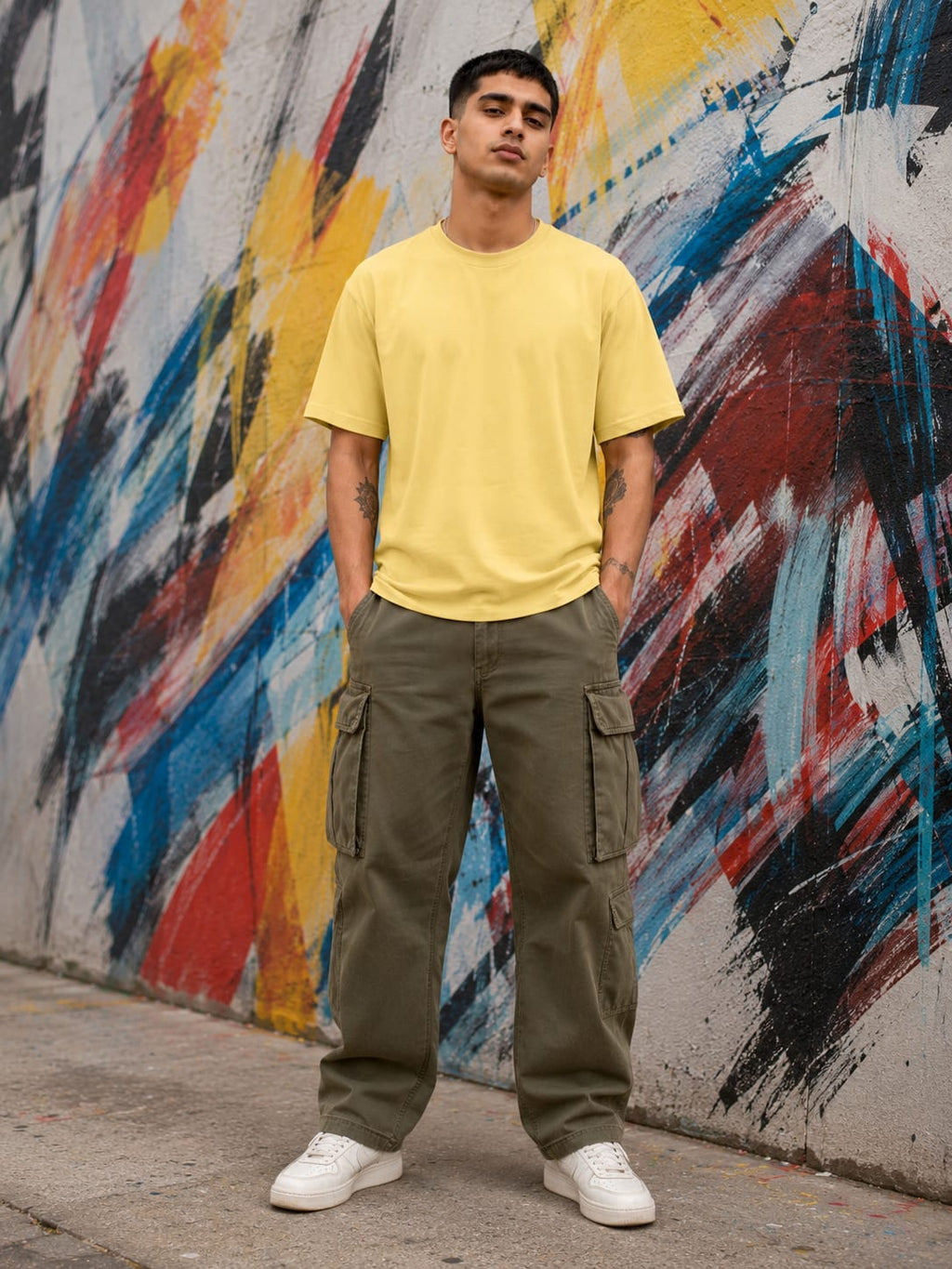 Men's Premium Yellow Classic Crew T-Shirt