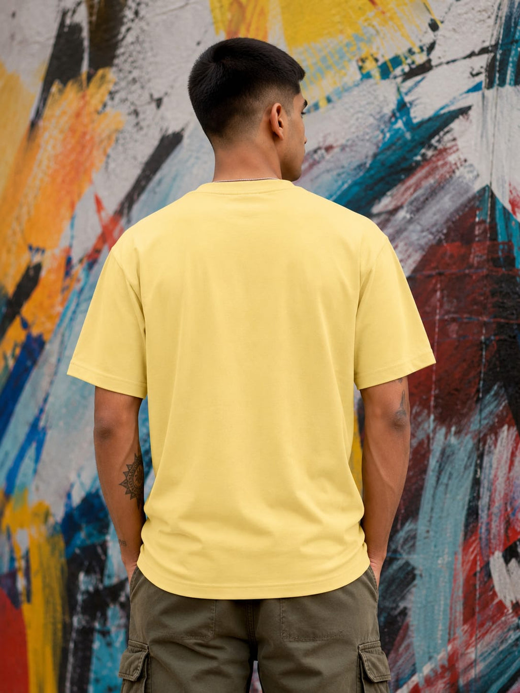 Men's Premium Yellow Classic Crew T-Shirt