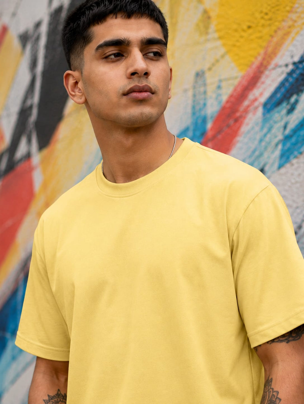 Men's Premium Yellow Classic Crew T-Shirt