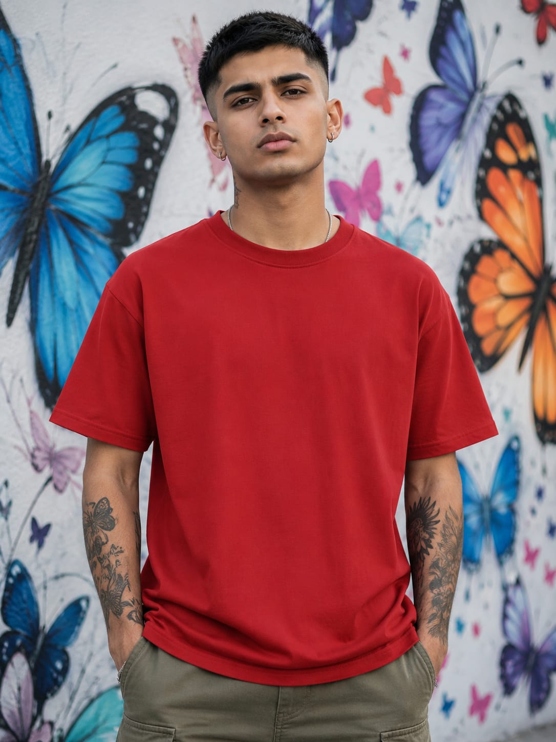 Men's Premium Red Classic Crew T-Shirt