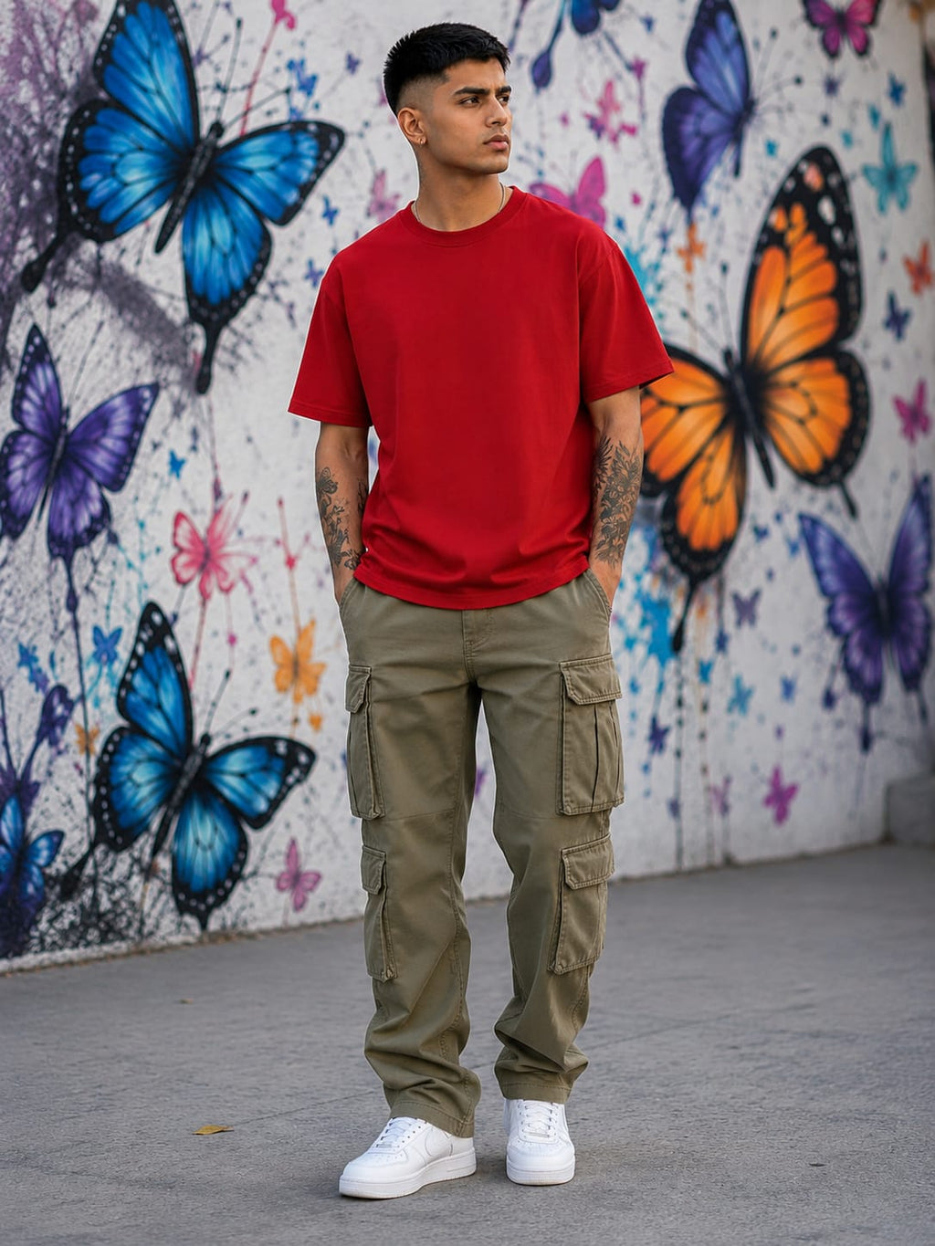 Men's Premium Red Classic Crew T-Shirt